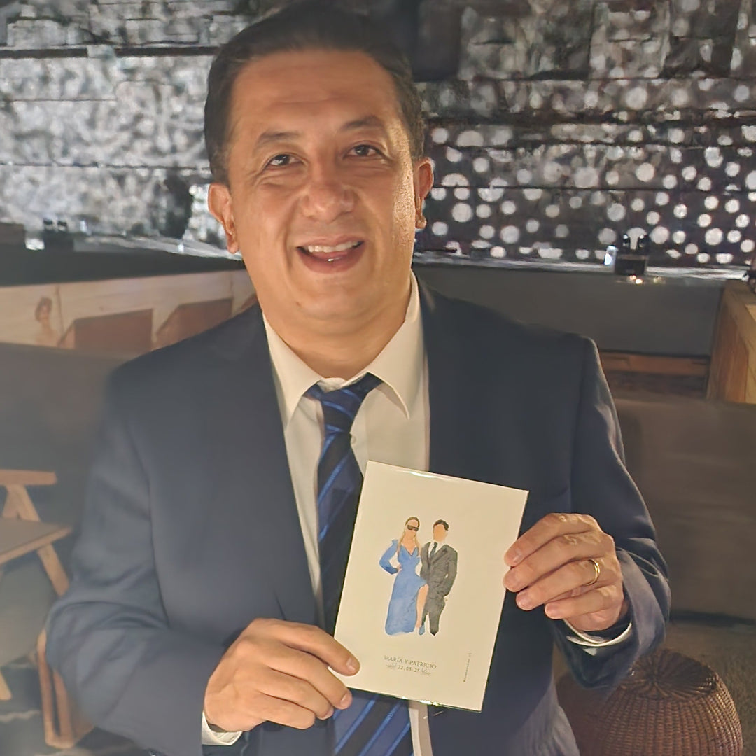 Acuarela en Vivo| Siluetas Parejas