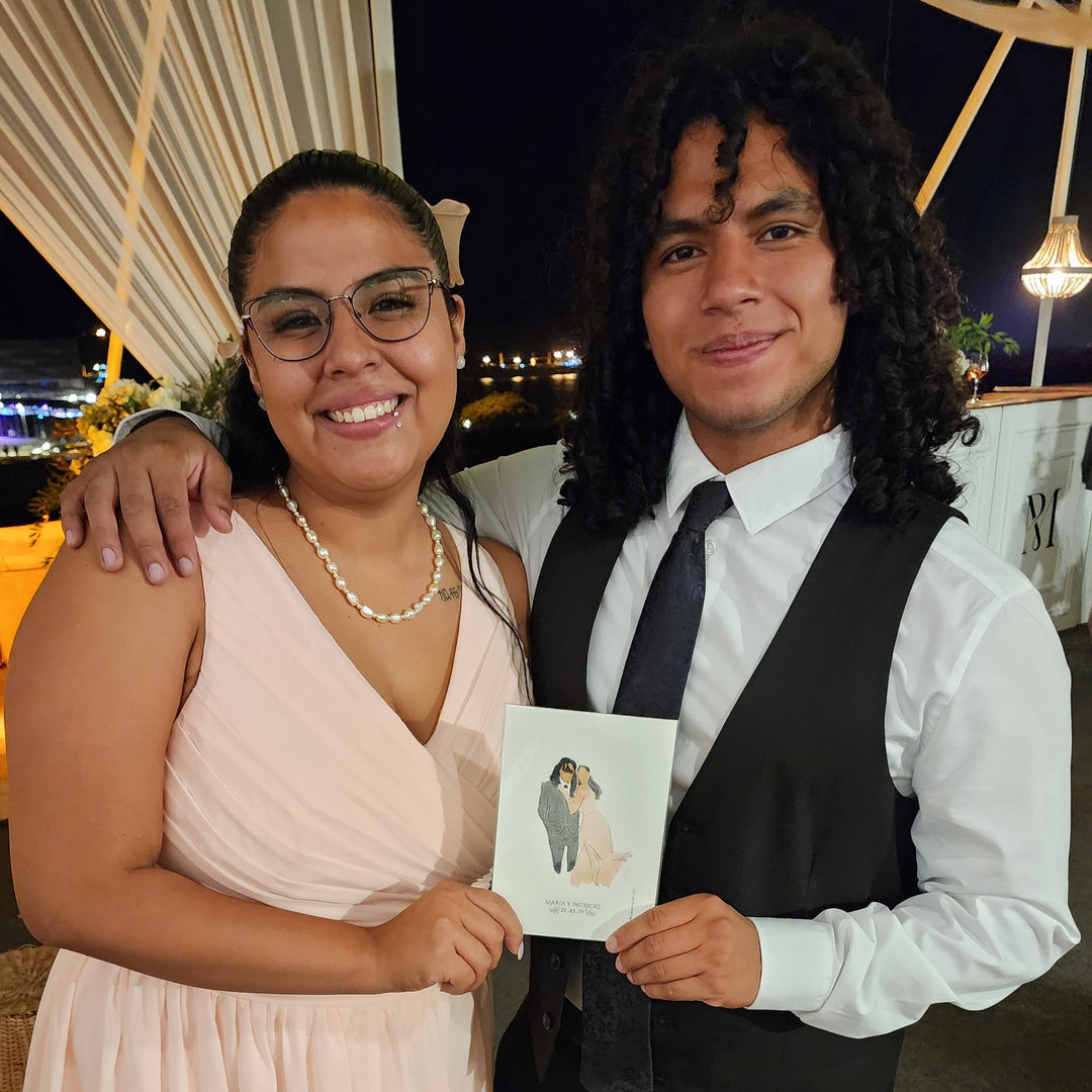 Acuarela en Vivo| Siluetas Parejas