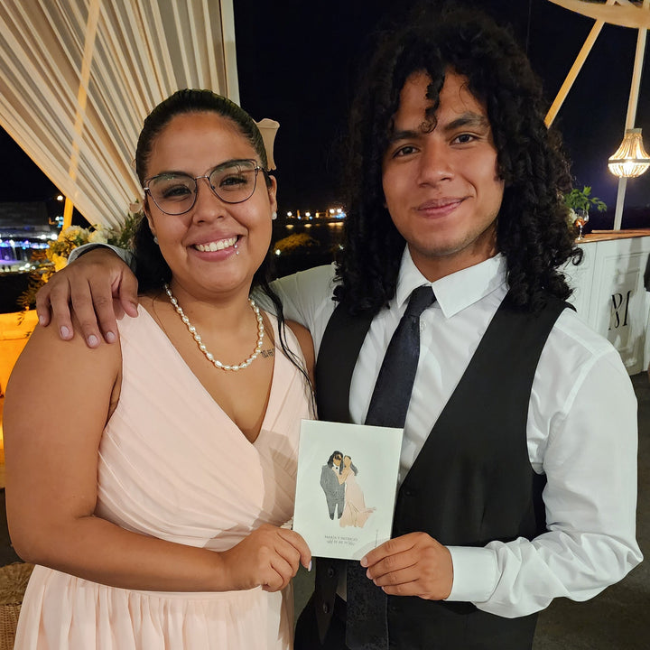 Acuarela en Vivo| Siluetas Parejas