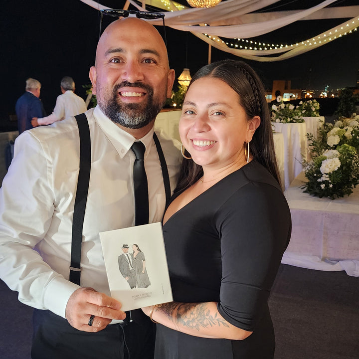 Acuarela en Vivo| Siluetas Parejas