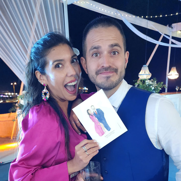 Acuarela en Vivo| Siluetas Parejas