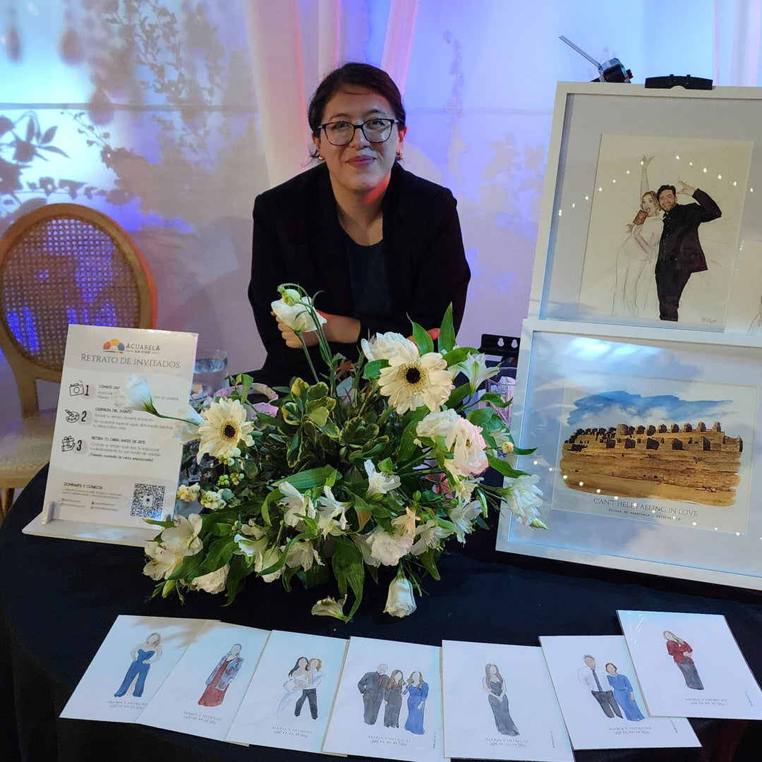 Acuarela en Vivo| Siluetas Parejas