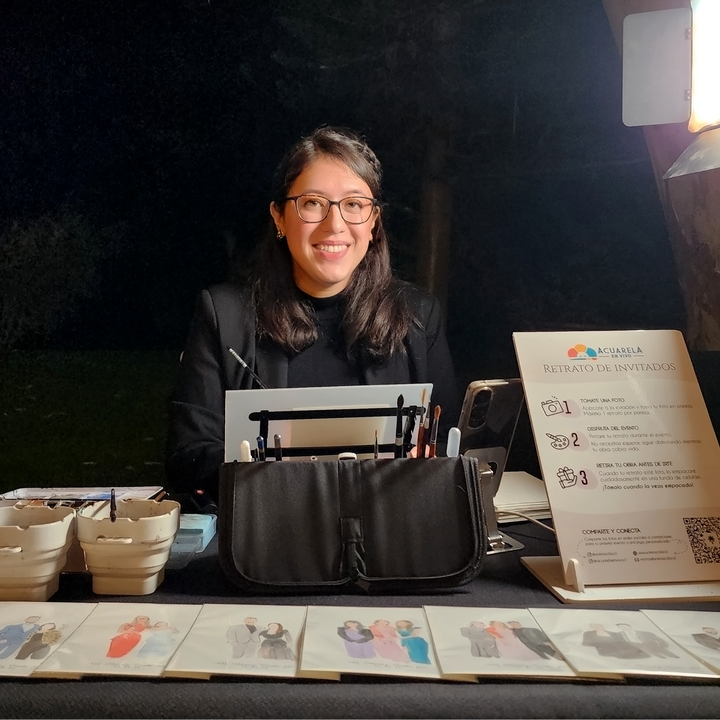 Acuarela en Vivo| Siluetas Parejas