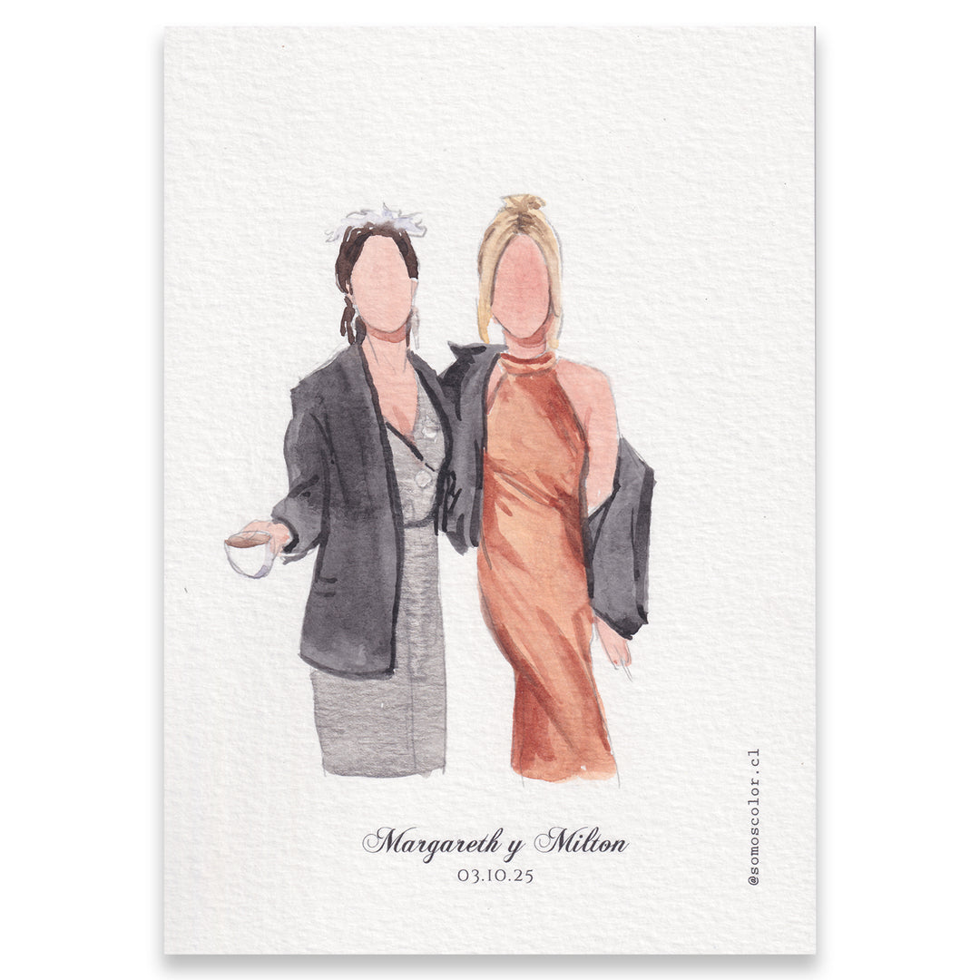 Acuarela en Estudio | Pack Siluetas Parejas