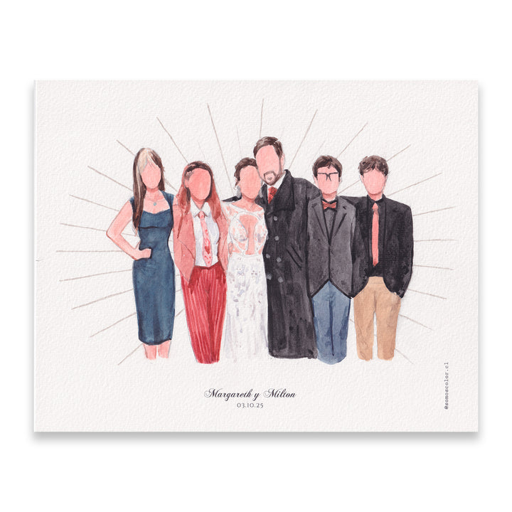 Acuarela en Estudio | Pack Siluetas Parejas