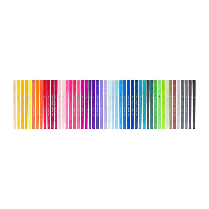 Bruynzeel - Marcadores Punta Fina/Pincel Set 48 Colores - Somos Color