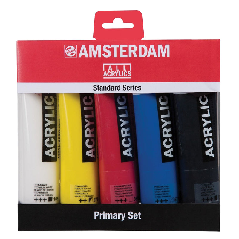 Amsterdam - Acrílicos Amsterdam Set 5 colores 120ml Primarios - Somos Color