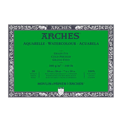 Arches - Block de Papel Acuarela Arches Grano Fino 20 Hojas 300gr - Somos Color