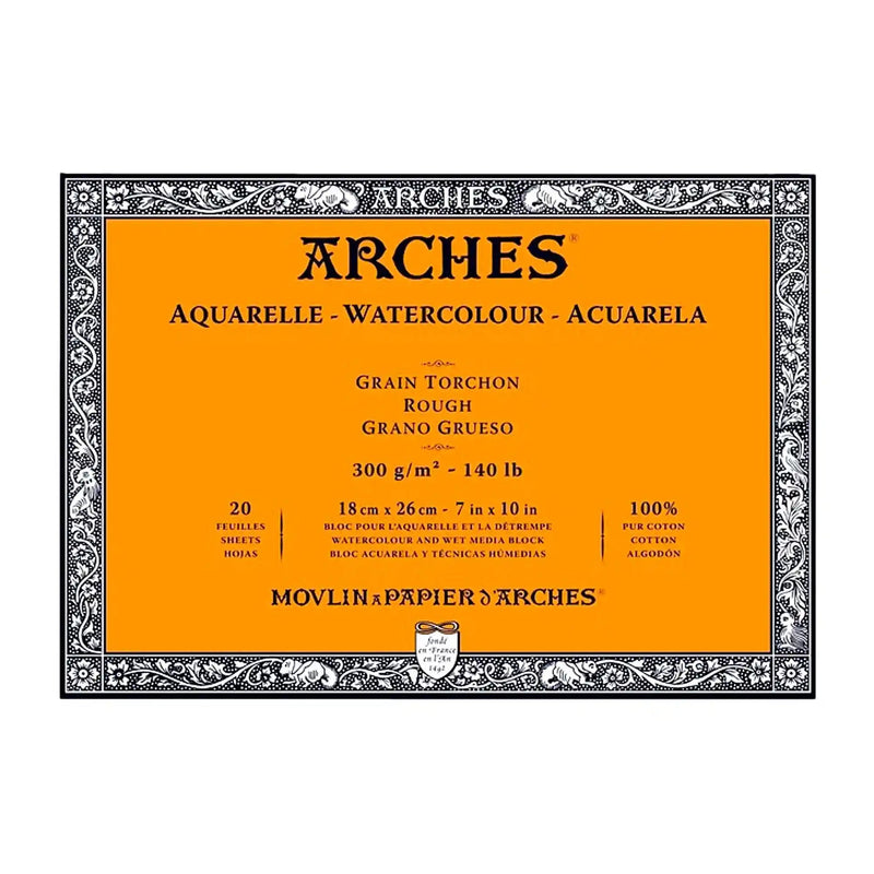 Arches - Block de Papel Acuarela Arches Grano Grueso 20 hojas 300gr - Somos Color
