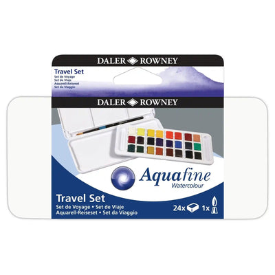 Daler Rowney - Acuarelas en Pastillas Aquafine Set 24 Colores Travel Set - Somos Color