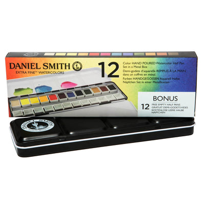 Daniel Smith - Acuarelas en Pastillas Daniel Smith Set 12 Colores Caja Metálica - Somos Color