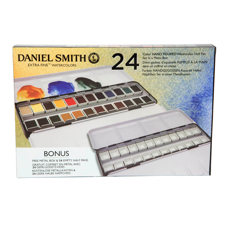 Daniel Smith - Acuarelas en Pastillas Daniel Smith Set 24 Colores Caja Metálica - Somos Color