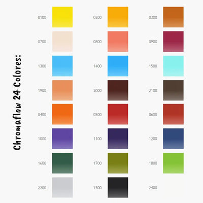 Derwent - Lápices de Colores Derwent Chromaflow Set 24 Colores - Somos Color