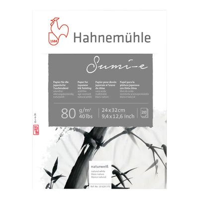 Hahnemühle - Pad Papel Dibujo Hahnemühle Sumi-e 80gr 20hjs 24x32 cm - Somos Color