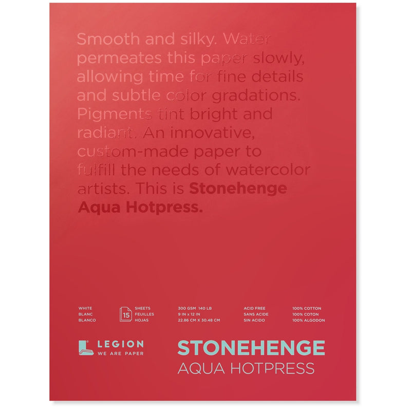 Legion Paper - Block de Papel Acuarela Stonehenge Aqua Grano Satinado 15 hojas 300gr - Somos Color