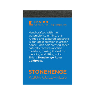 Legion Paper - Mini Pad Papel Acuarela Stonehenge Aqua Grano Fino 10 hojas 300gr 6x9cm - Somos Color