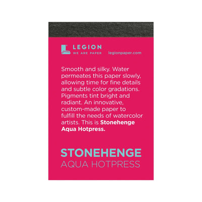 Legion Paper - Mini Pad Papel Acuarela Stonehenge Aqua Grano Satinado 10 hojas 300gr 6x9cm - Somos Color