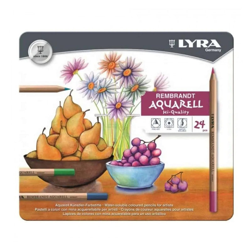 Lyra - Lápices Acuarelables Aquarell Lyra Rembrandt Set 24 Colores - Somos Color