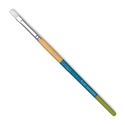 Princeton Brushes - Pincel Snap! Taklon Blanco Mango Corto Flat Shader N°6 - Somos Color