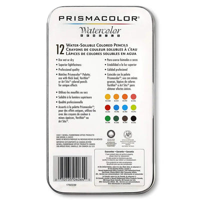 Prismacolor - Lápices Acuarelables Prismacolor Set 12 Colores - Somos Color