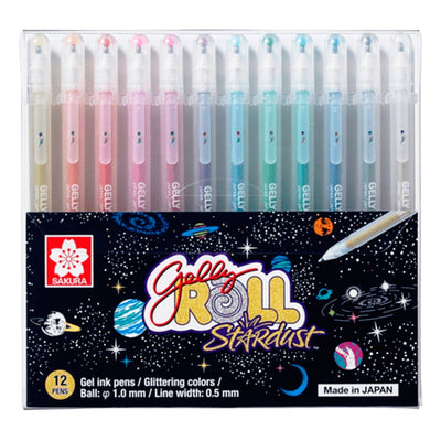 Sakura - Lápices Gel Sakura Gelly Roll Stardust Set 12 colores - Somos Color