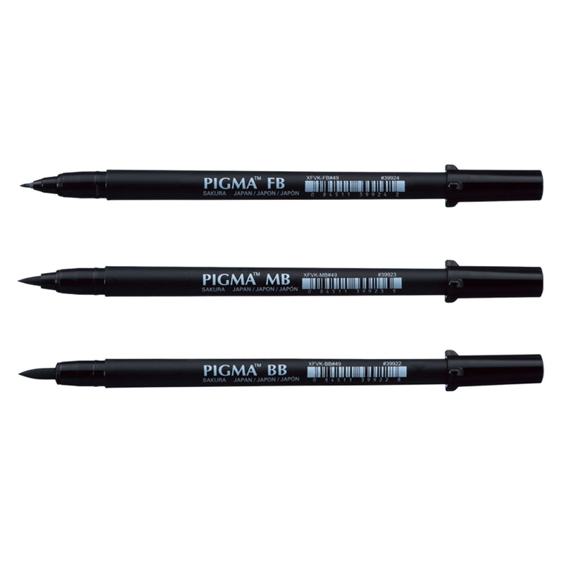 Sakura - Marcadores Punta Pincel Sakura Pigma Professional Brush Pen - Somos Color