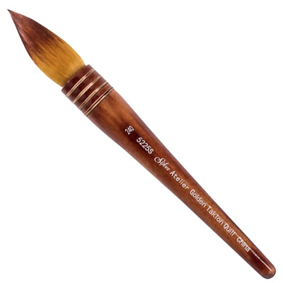 Silver Brush - Pinceles Silver Brush Atelier™ Quill Golden Taklon Mango Corto - Somos Color