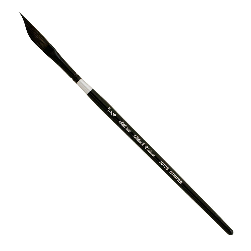 Silver Brush - Pinceles Silver Brush Black Velvet Mango Corto Dagger Striper 1/4 Pulgada - Somos Color