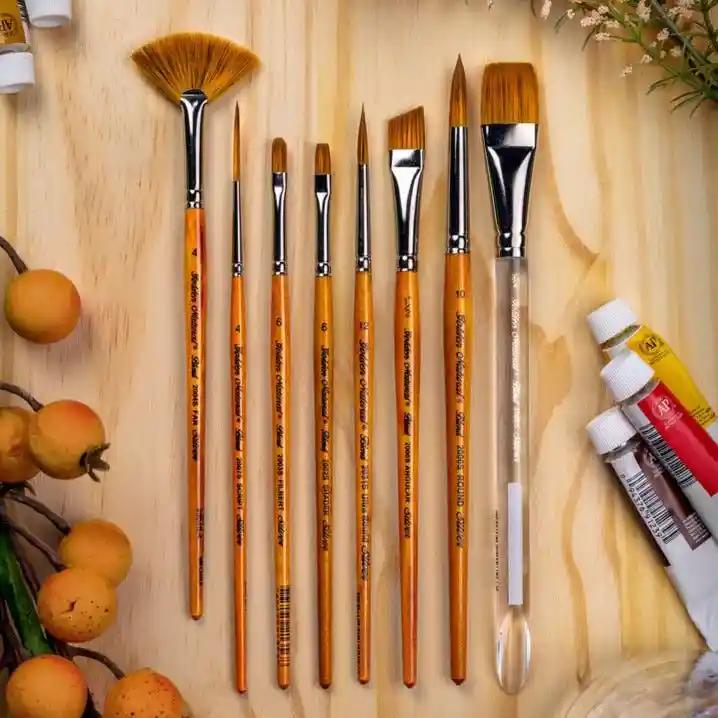 Silver Brush - Pinceles Silver Brush Golden Natural Mango Corto Liner - Somos Color