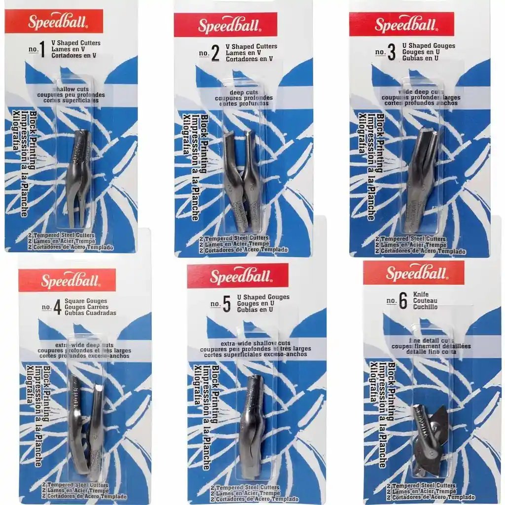 Speedball - Gubias para Linóleo Speedball Sets de 2 unidades - Somos Color