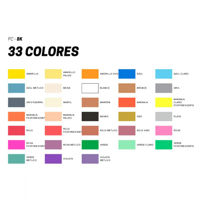 Uni - Marcadores de Pintura Opaca Posca 8K - Somos Color